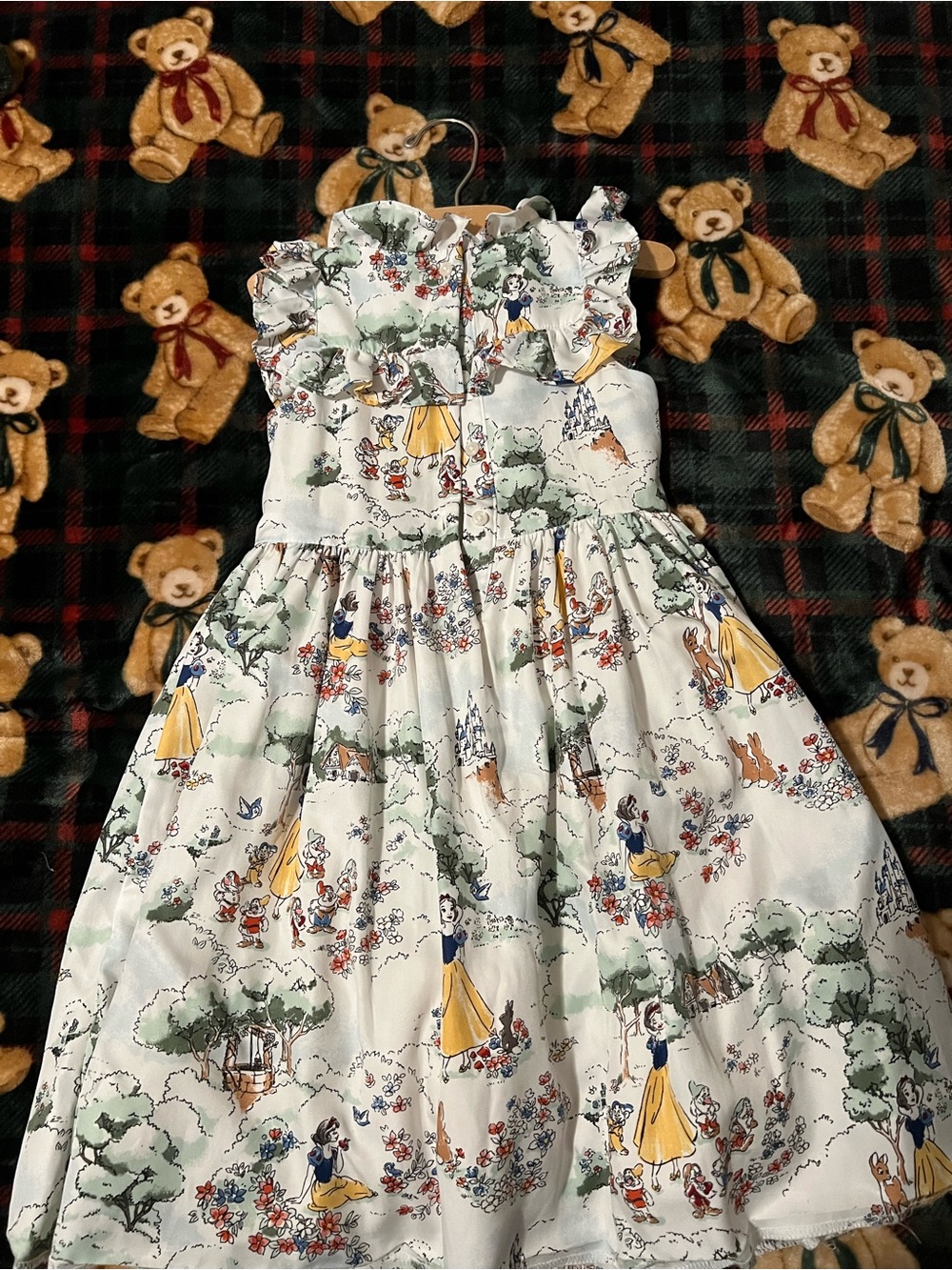 Janie and Jack White Fairytale Print Ruffle Dress - Picture 2 of 4